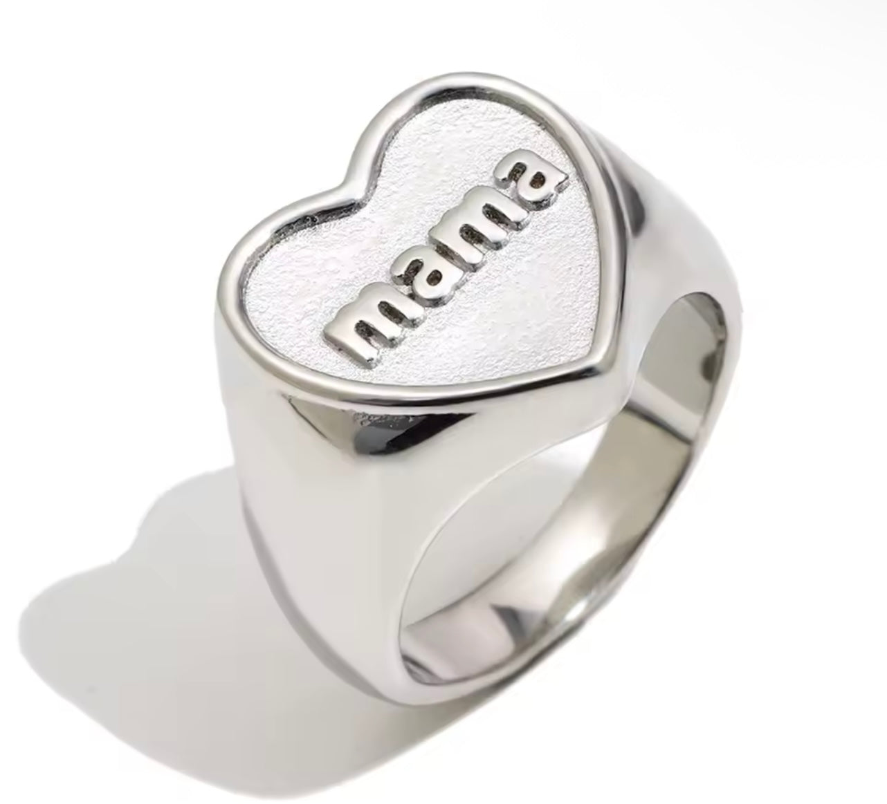 Mama silver ring