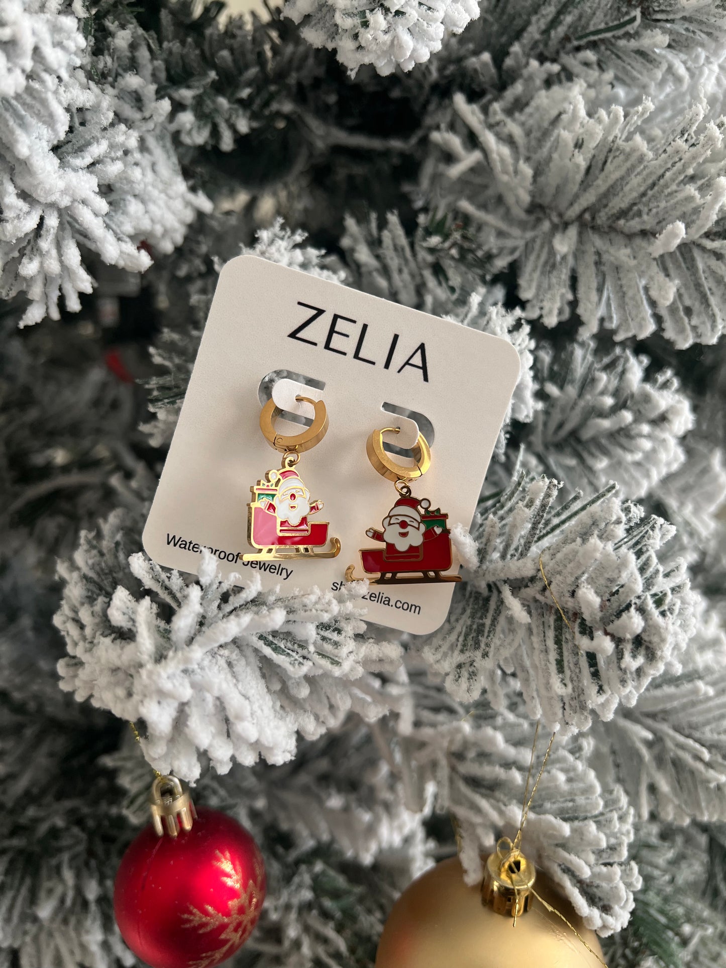 Santa earrings