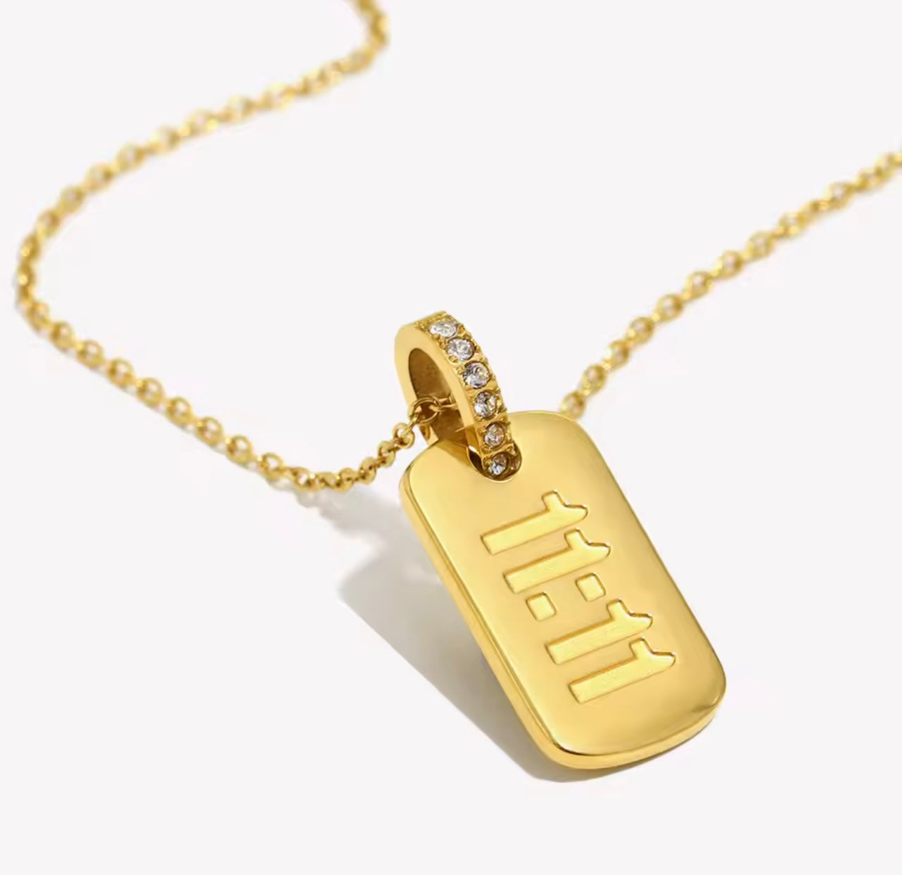 11:11 gold necklace