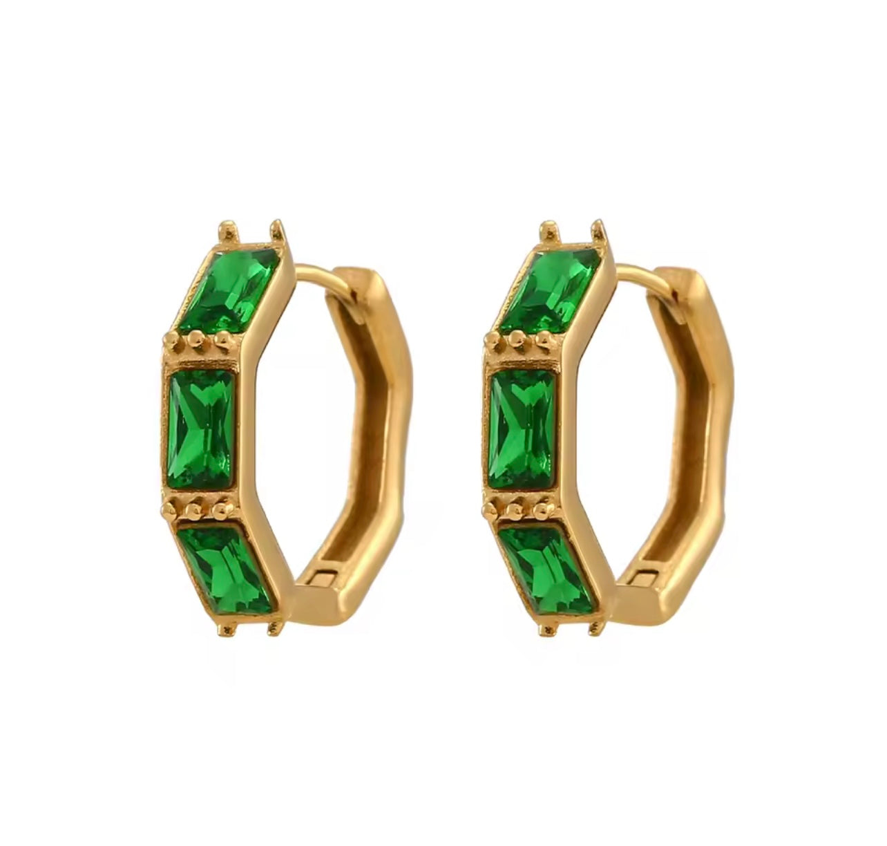 Green small hoops
