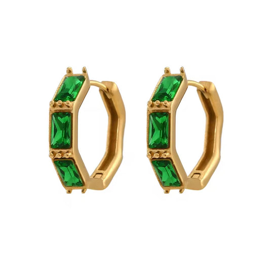 Green small hoops